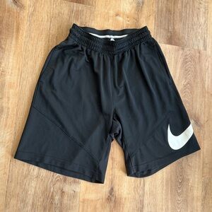 Nike Men's Athletic Shorts in Black with White Logo